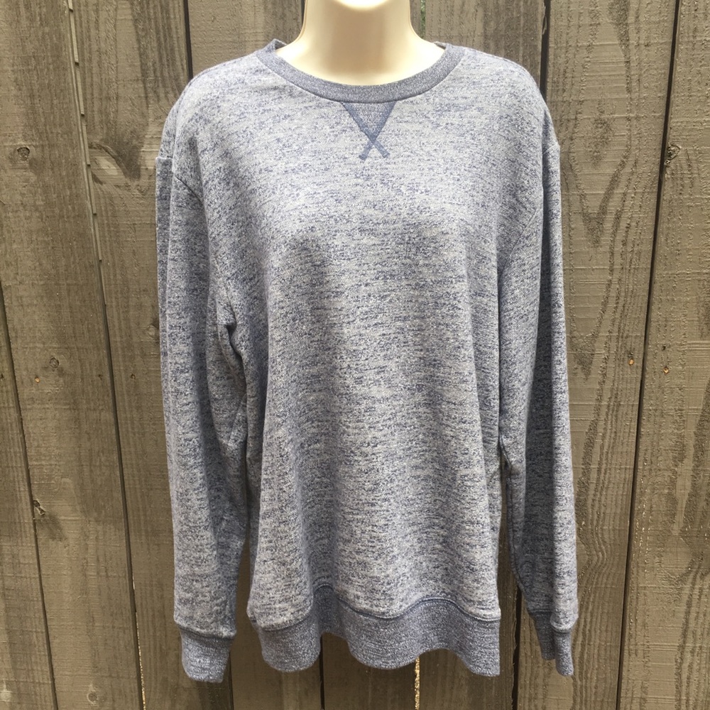 blue sweatshirt